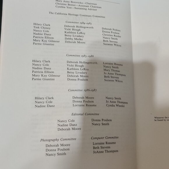 California Heritage Continues Cookbook Junior League of Pasadena 1991 Recipes - Picture 5 of 12